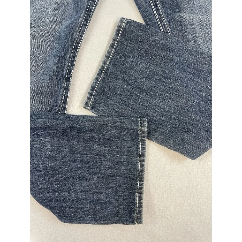 True Religion Mens Thick Stitch Denim Straight Jeans Size 34